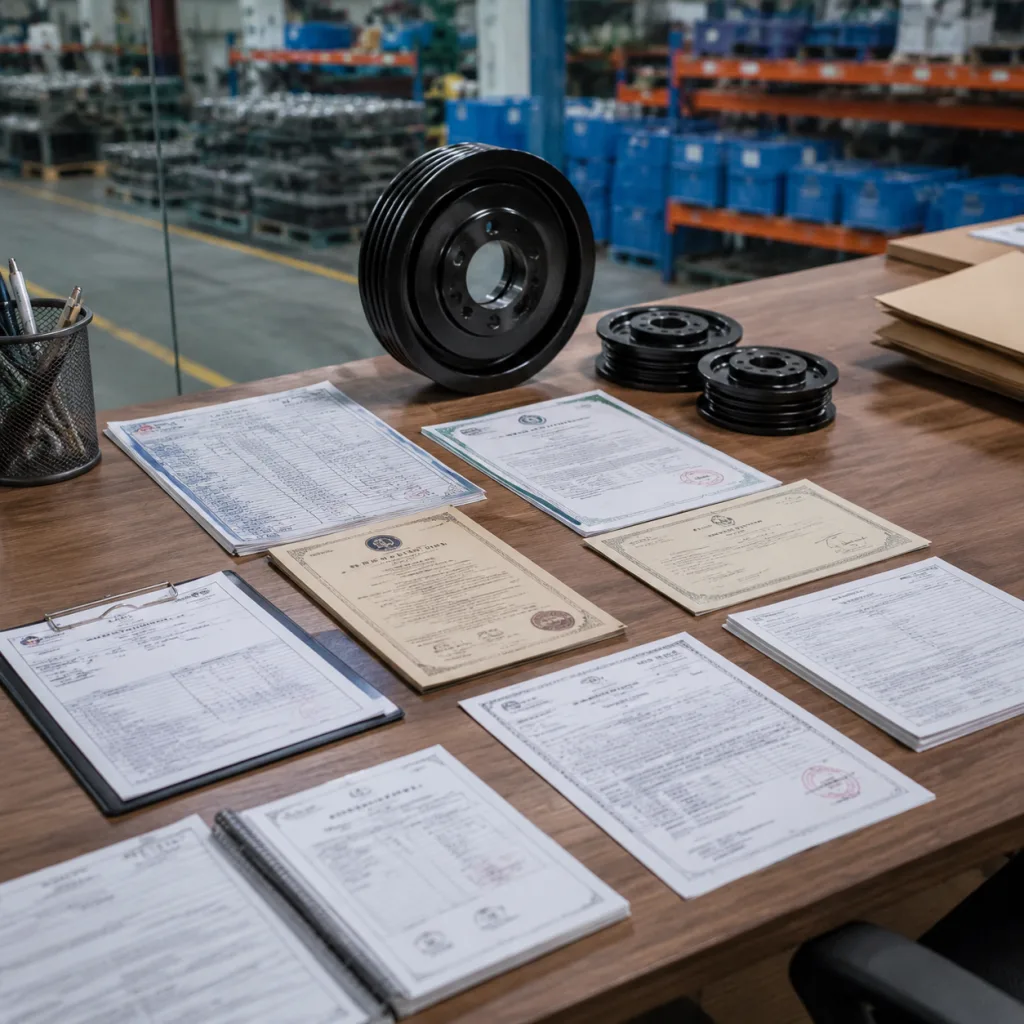What certification and export paperwork should be on the table?