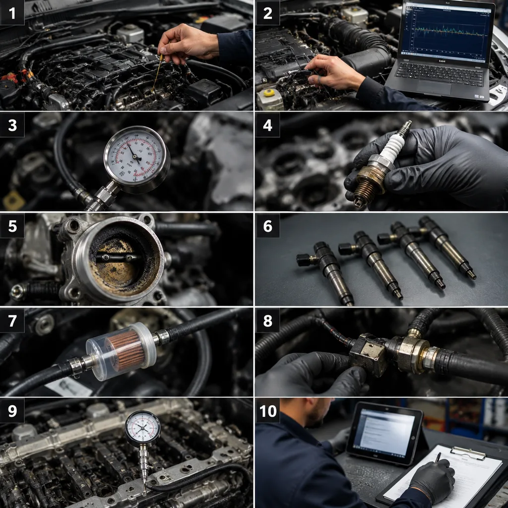 A 10-step workflow for diagnosing rough idle without parts roulette