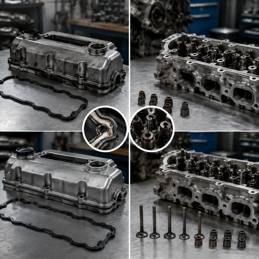 Compare the repair paths: gasket, seal, or both?