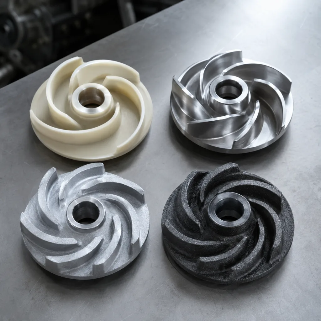 Comparison: Plastic, Steel, Aluminium and Cast-Iron Impellers