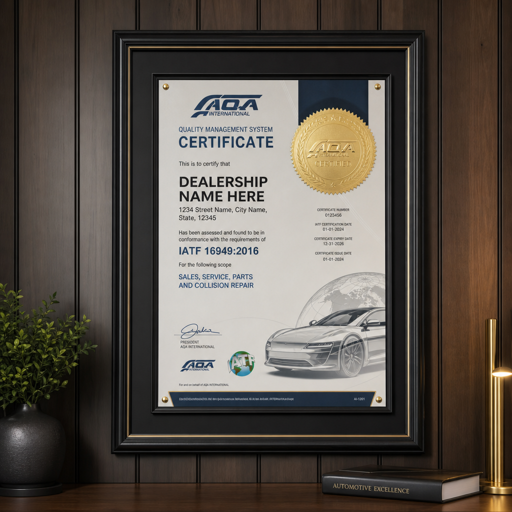 IATF 16949 certificate