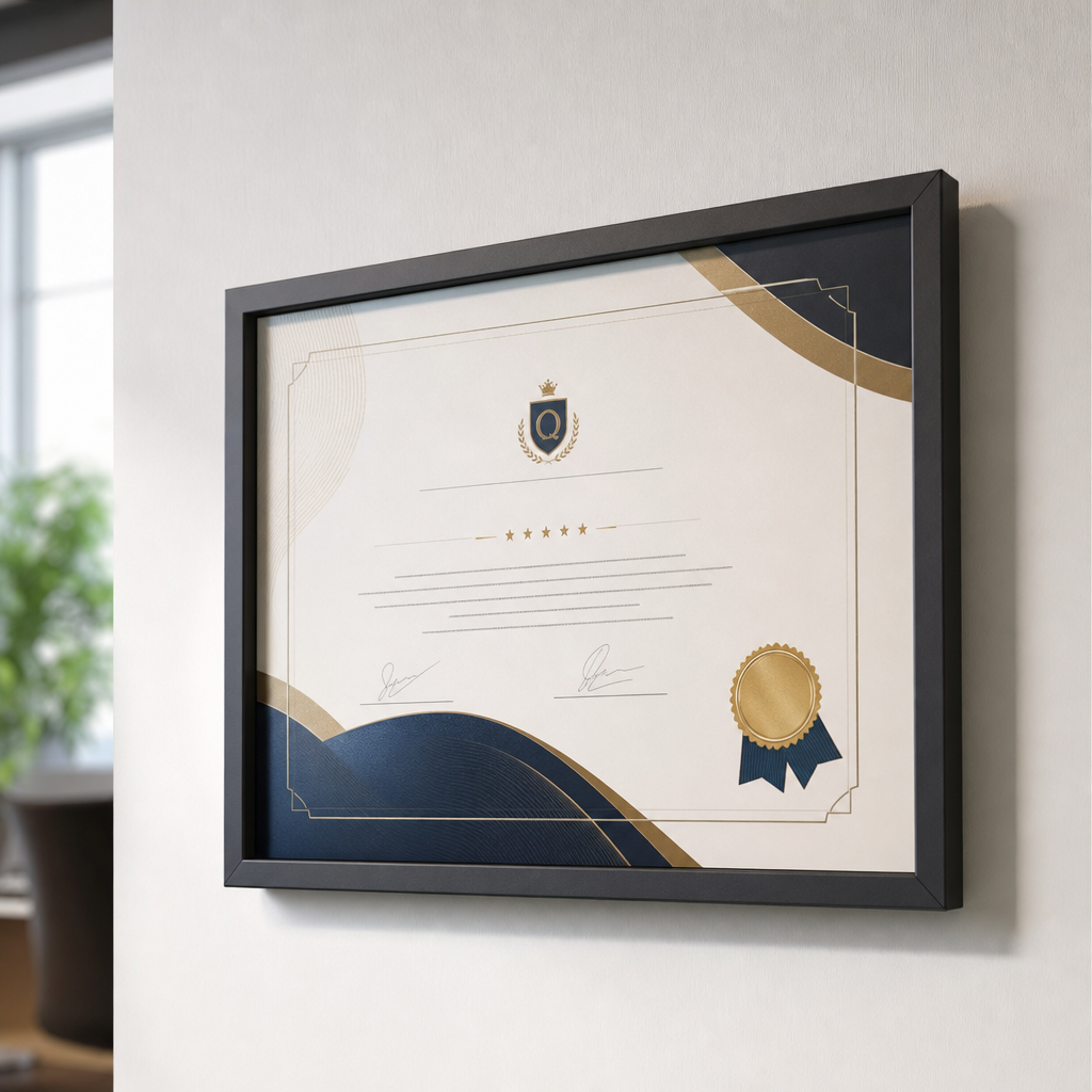 ISO 9001 certificate