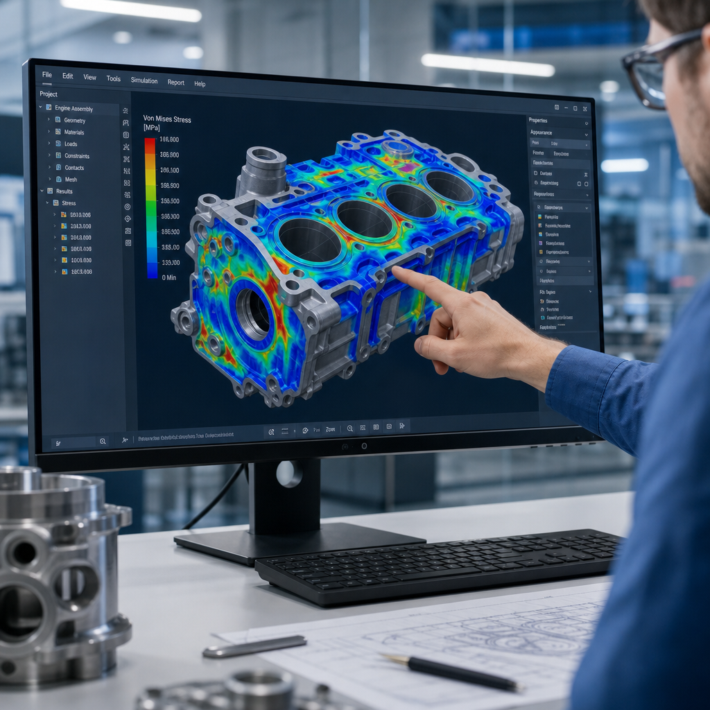 FEA finite element analysis engine simulation